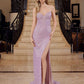 Nox Anabel G1652 Strapless V-Neck Sequin Dress