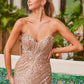 Nox Anabel G1652 Strapless V-Neck Sequin Dress
