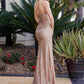 Nox Anabel G1652 Strapless V-Neck Sequin Dress