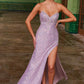 Nox Anabel G1652 Strapless V-Neck Sequin Dress