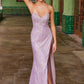 Nox Anabel G1652 Strapless V-Neck Sequin Dress