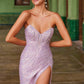 Nox Anabel G1652 Strapless V-Neck Sequin Dress