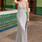 Nox Anabel G1652 Strapless V-Neck Sequin Dress