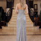 Nox Anabel G1652 Strapless V-Neck Sequin Dress