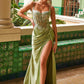 Nox Anabel G1660 Sheer Boned Floral Bodice Dress with Pleated Skirt