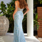 Nox Anabel G1663 Strapless Embellished Dress with High slit
