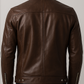 William Leather Brown Jacket - Men Leather Jacket Brown