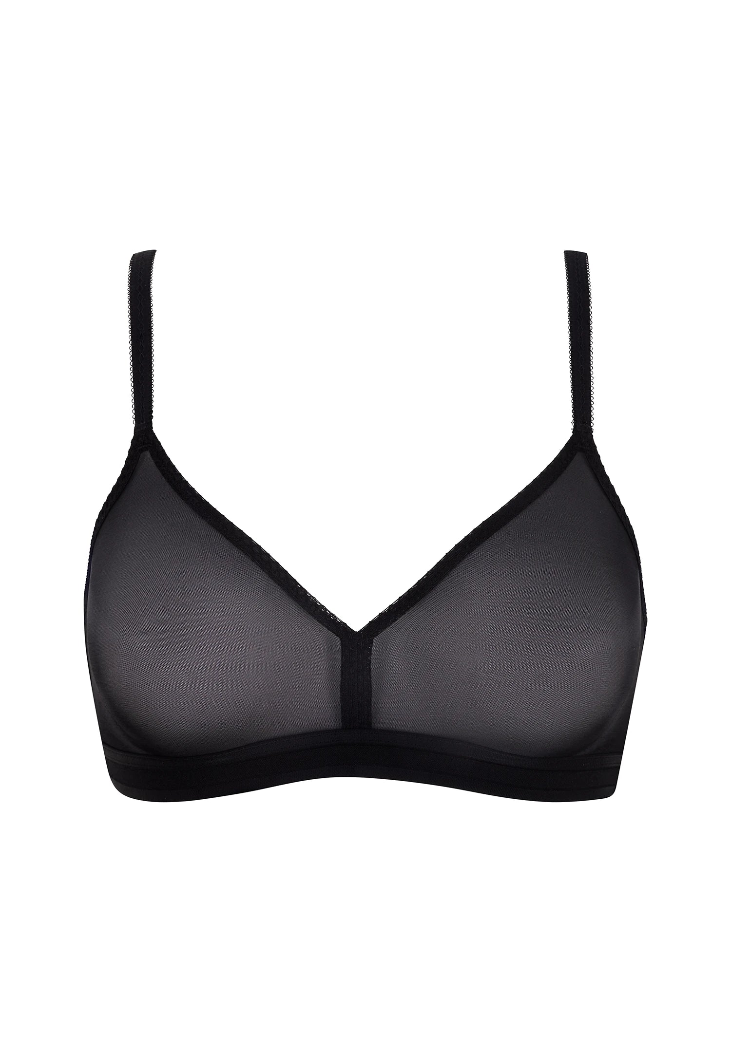 Gossard Glossies Black Sheer Molded Bralette-3