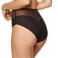 Gorteks Gabi Black Sheer High Waist Full Brief Panty-1