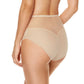 Gorteks Gabi Beige Lace High Waist Full Brief Panty-1