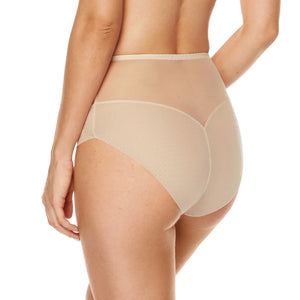 Gorteks Gabi Beige Lace High Waist Full Brief Panty-1