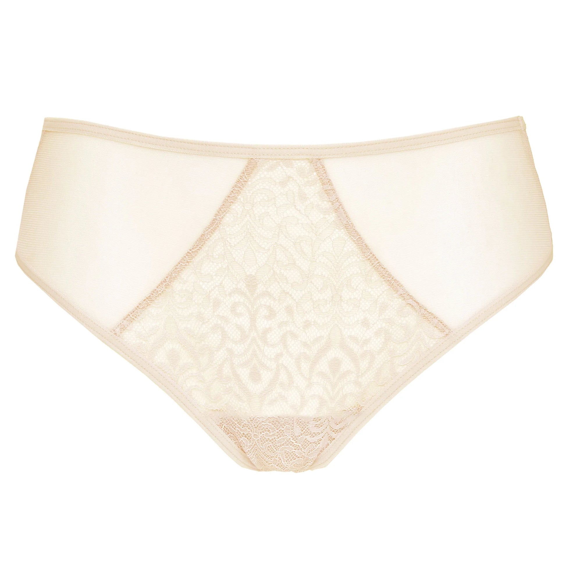 Semi Sheer Lace Bikini Panty Gorteks Gabi Beige-4