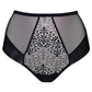 Gorteks Gabi Black Sheer High Waist Full Brief Panty