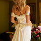 Form-Fitting Wedding Dress  A Sweetheart Neckline, Off-Shoulder - Farnelli