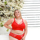 Mia Wire-Free Full Bust Padded Bralette - Racing Red