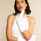 Gabriella (white) - Italian unlined 6-button length leather bridal / opera gloves