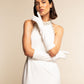 Gabriella (white) - Italian unlined 8-button length leather bridal / opera gloves