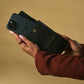 Giada (black) - Italian women's crossbody phone wallet with shoulder strap