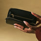 Giada (black) - Italian women's crossbody phone wallet with shoulder strap