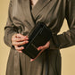 Giada (black) - Italian women's crossbody phone wallet with shoulder strap