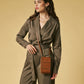 Giada (cognac) - Italian women's crossbody phone wallet with shoulder strap