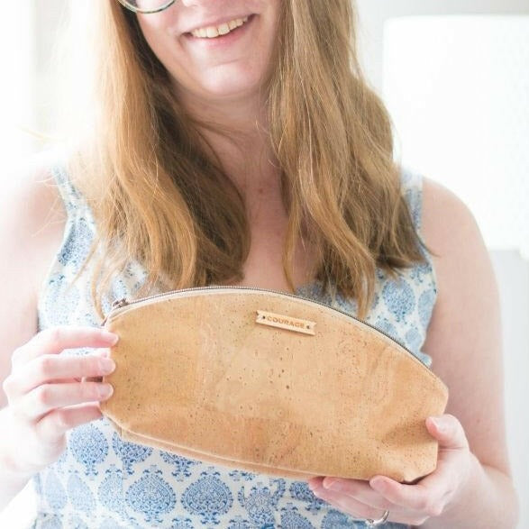 Carry Courage RULE BREAKER natural zippered pouch product image