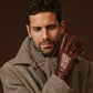 Brown Giovanni Italian lambskin leather winter gloves with cashmere lining, stylish and warm accessory for cold weather.