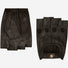 Black Giuseppe Italian lambskin leather fingerless driving gloves with winter styling, designed for comfort and style.