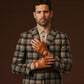 Giuseppe (cognac) - Italian lambskin fingerless leather driving gloves