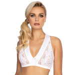 Sheer Lace Wireless Bra Top Gizela White-0