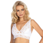 Sheer Lace Wireless Bralette Gizela White-0