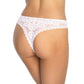 Sheer Lace Peek-a-Boo Thong Panty Gizela White-1