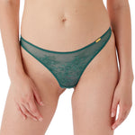 Gossard Glossies Lace Jade Sheer Mesh Thong Panty-0