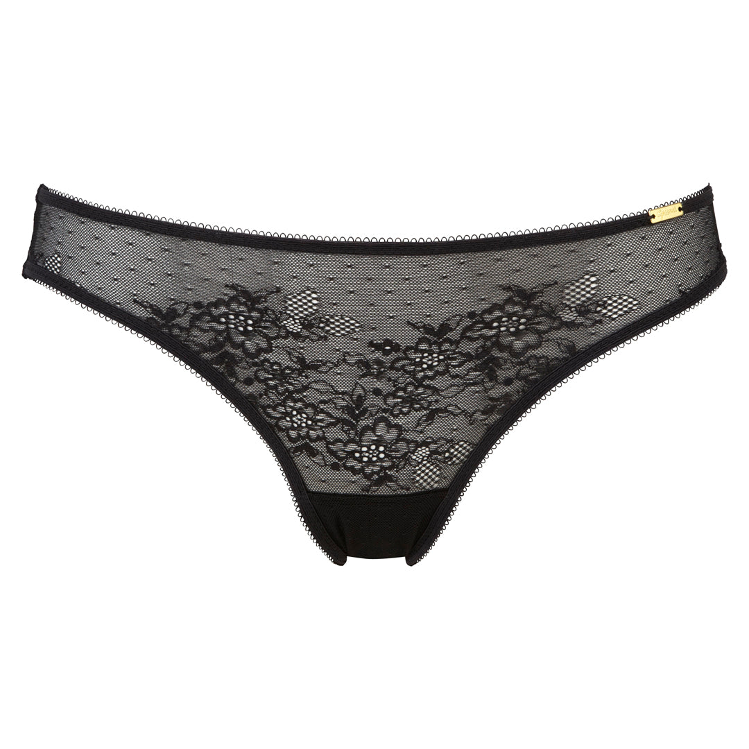 Gossard Glossies Lace Black Sheer Bikini Panty-4