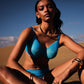 Gossard Glossies Atomic Blue Sheer Thong-4