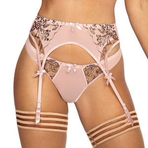 Axami Copper Rose Sheer Mesh Thong Panty-0