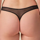 Gossard Glossies Lace Black Sheer Thong Panty-1