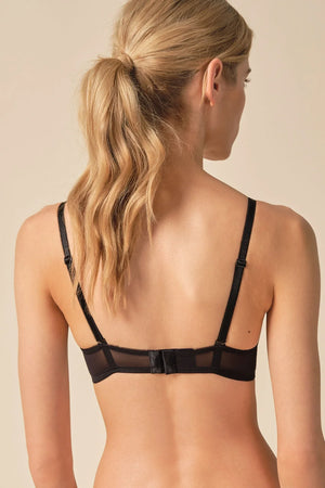 Gossard Glossies Lace Black Sheer Molded Bra-1
