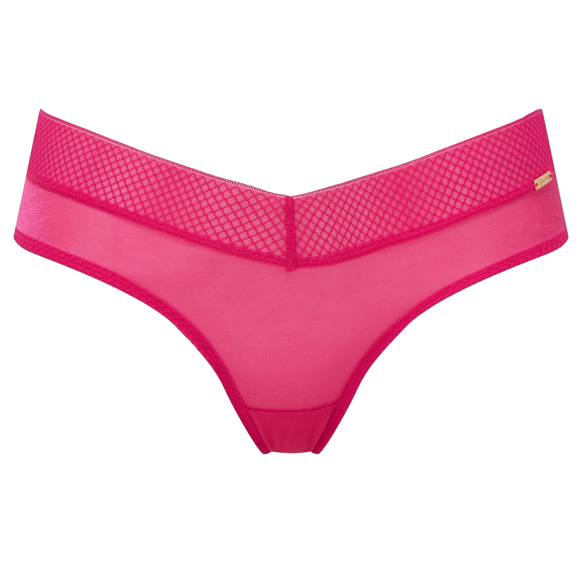Gossard Glossies Magenta Sheer Mesh Cheeky Short Panty-3