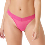 Gossard Glossies Magenta Sheer Mesh Tanga Thong Panty-0