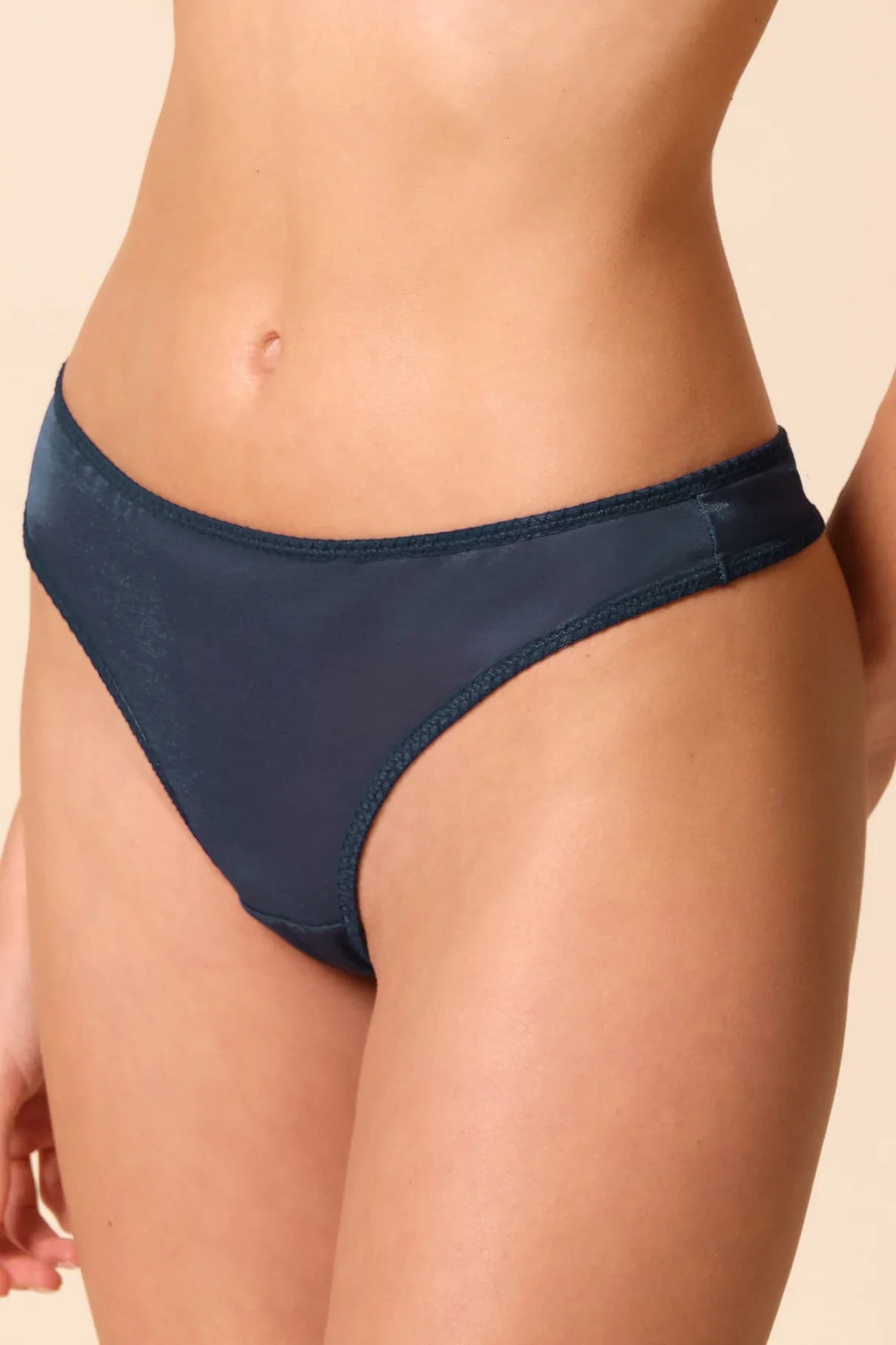 Gossard Glossies Shadow Blue Sheer Thong Panties-1