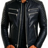 Grayson Black Leather Jacket - Men Leather Jacket Black - Black