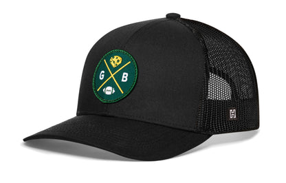Green Bay Football Trucker Hat  |  Cheese GB X Snapback