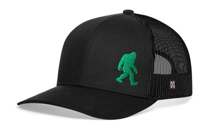 Bigfoot Trucker Hat  |  Green Sasquatch Snapback