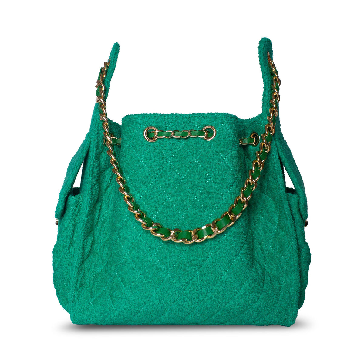 BEACH HAUS Bayshore Bucket Medium in Kelly Green, reverse view