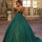 Nox Anabel H1271 Long Scoop Neckline Glitter Tulle A-Line Ballgown