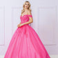 Nox Anabel H1349 Poofy Long Quinceanera Off the Shoulder Ballgown