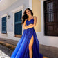Nox Anabel H1350 Long A-Line Glitter Tulle Embroidered Sequin Applique Dress