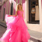 Nox Anabel H1351 Long A-Line Tiered Layered Ruffled Tulle Ballgown