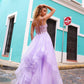 Nox Anabel H1351 Long A-Line Tiered Layered Ruffled Tulle Ballgown